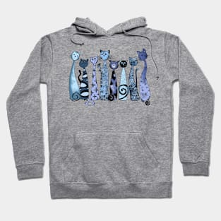 Blue cats Hoodie